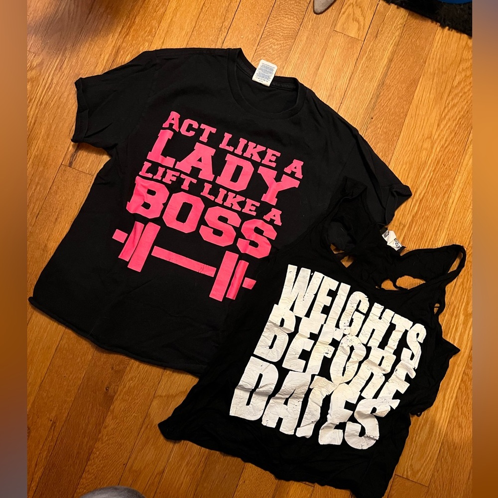 Small workout tank / shirt bundle